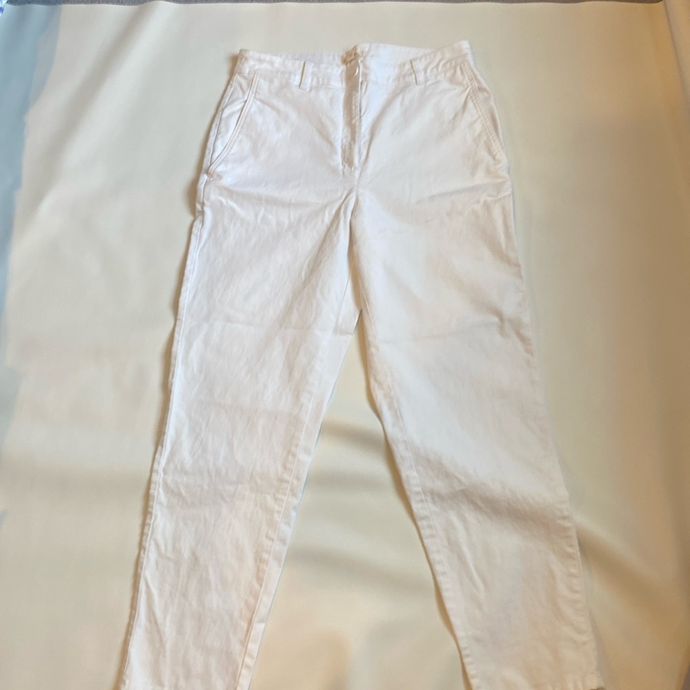 Eileen Fisher white cotton jeans size 10 EUC